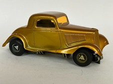Du Bro '34 Ford Coupe Gold 1/24 scale slot car