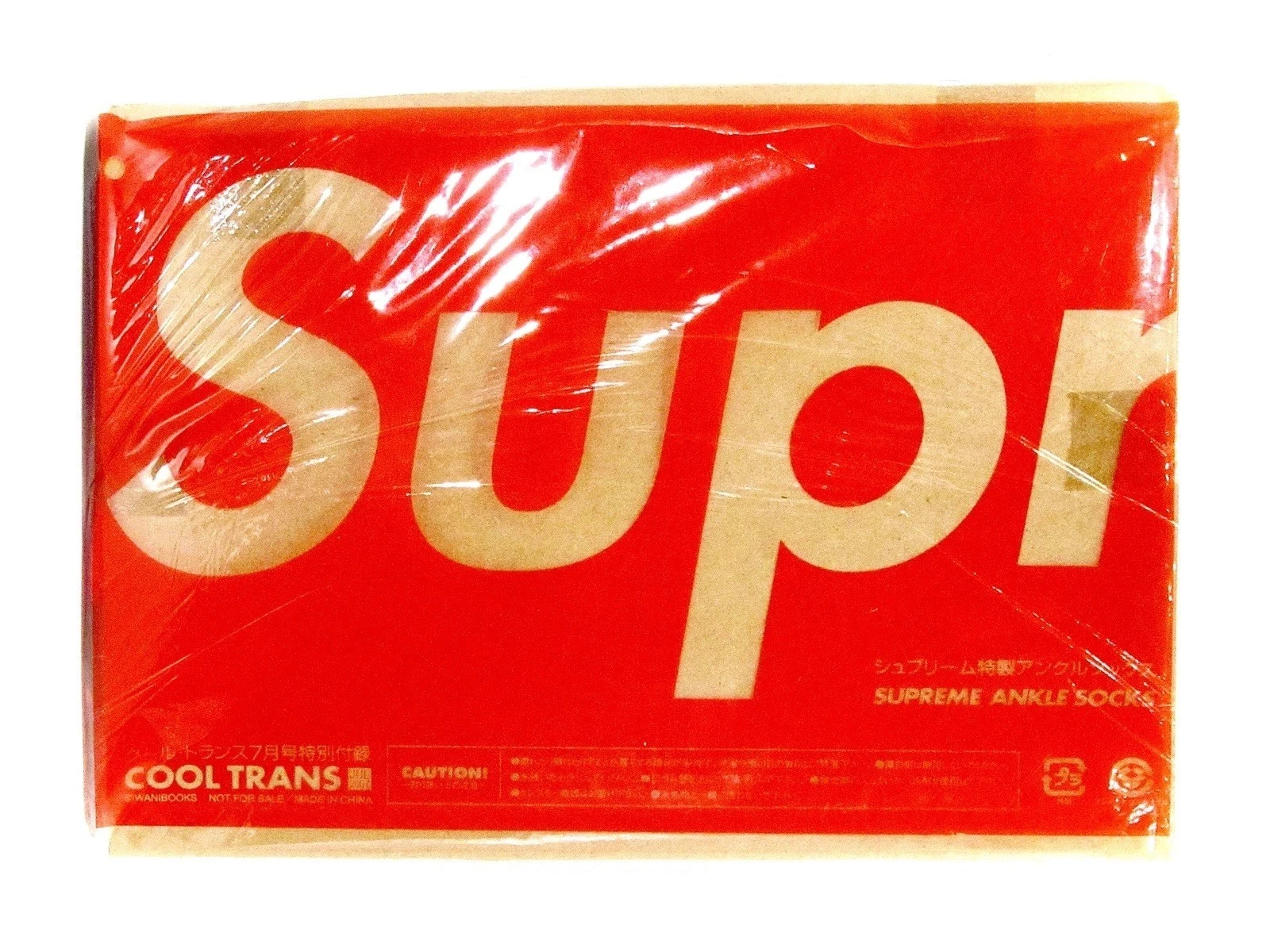 2006 Supreme Cool Trans Magazine Red Ankle Socks Japan Exclusive Promo Deadstock