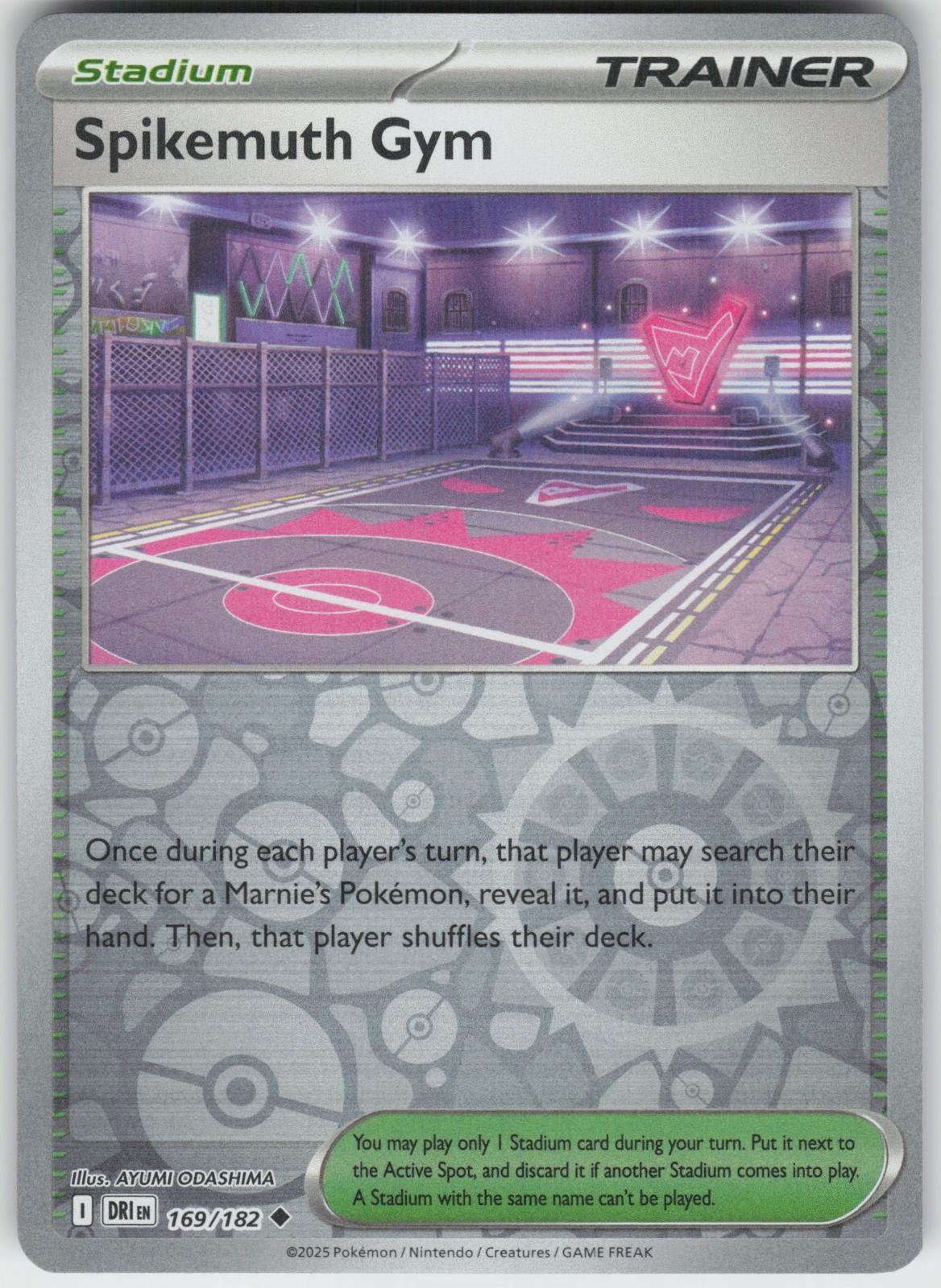 Spikemuth Gym 169/182 Uncommon Destined Rivals Pokemon Reverse Holo Near Mint