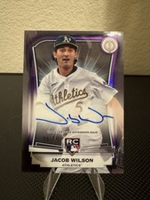 2025 Topps Tribute League Inauguration Auto Jacob Wilson RC Purple /50 (AU, RC)