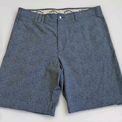Callaway Performance Golf Shorts Mens 36 Blue/Gray Stretch Opti Dri