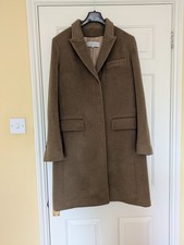 Gerard Darel Brown Taupe Boyfriend Coat UK 14/16 EU44  Wool Angora mix read pls