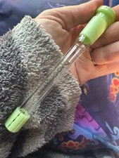 Phoenix Star 5 inch total Downstem Glass Slide Green MATRIX Perc Diffuser