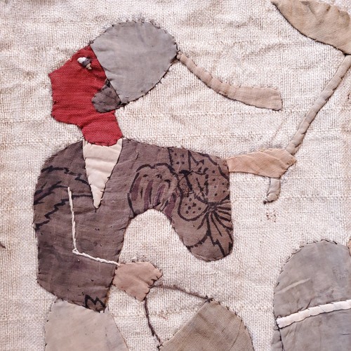 Old African handmade ethnic textile Egypt applique folk art camel donkey antique - Picture 4 of 7