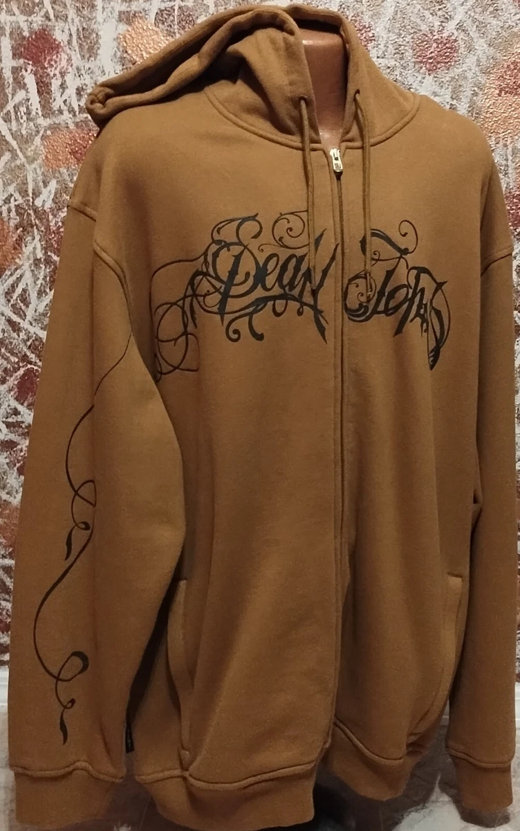 Sweat-shirt Zip Sean John – Taille S Petit, Bleu Délavé, Coupe Longue