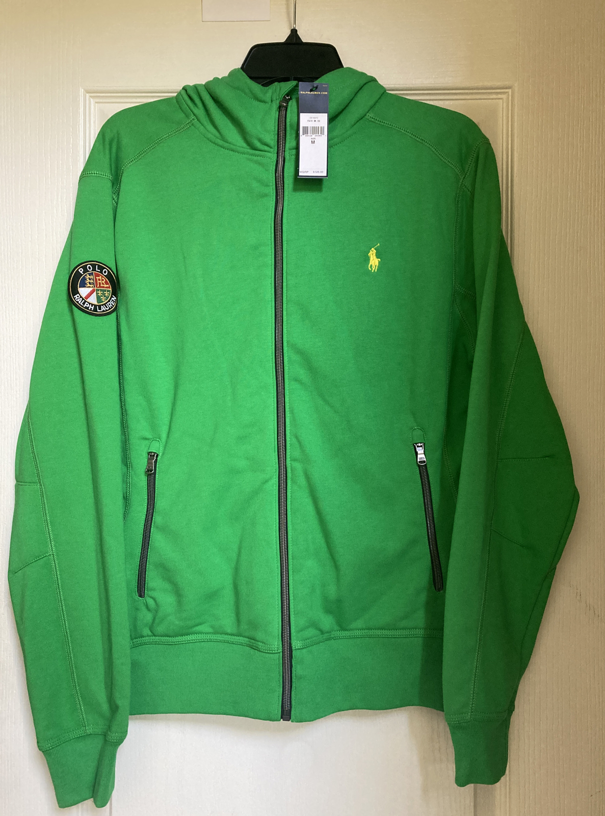 Polo Ralph Lauren Mens Full Zip Hooded Jacket Pony Patch Logo Fall 2014 Rare NWT