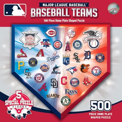 Mlb Home Plate Shaped 500Pc Puzzle ACC NUOVO