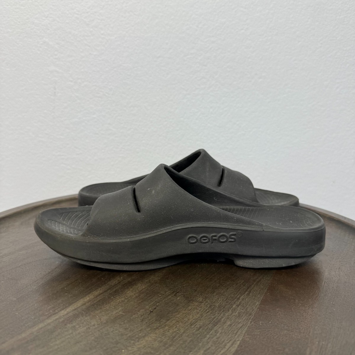 靴 OOFOS OOAHH UNISEX-BLACK M7/W9 Oofos Ooahh Unisex Black Slide Comfort Sport Recovery Slip