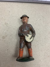1930s MANOIL BARCLAY Dimestore Lead Cast Toy Soldier Figure W Drum RARE