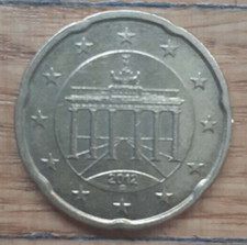 VERY RARE COLLECTIBLE 20 EURO CENT 2012 G COIN GERMANY EU EUROPEAN UNION MINT