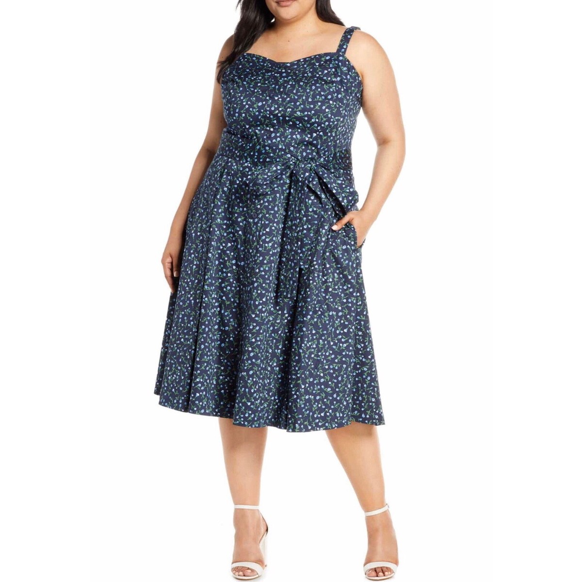 Midi Dress Rachel Roy Curvy RACHEL Rachel Roy Plus Size Rhinestone