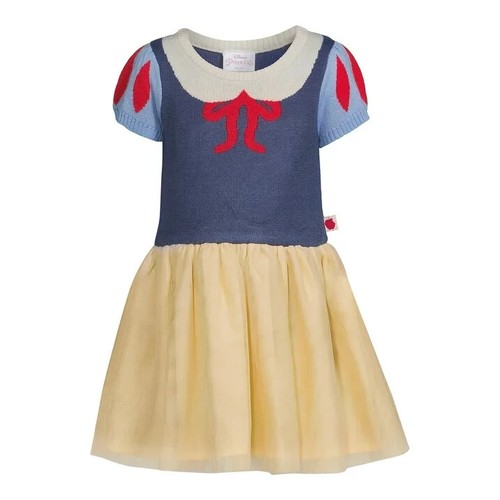 Disney Cosplay Dress Toddler Girls Size 12M Blue/Beige Short Sleeve Crew Neck - 第 5/5 張圖片