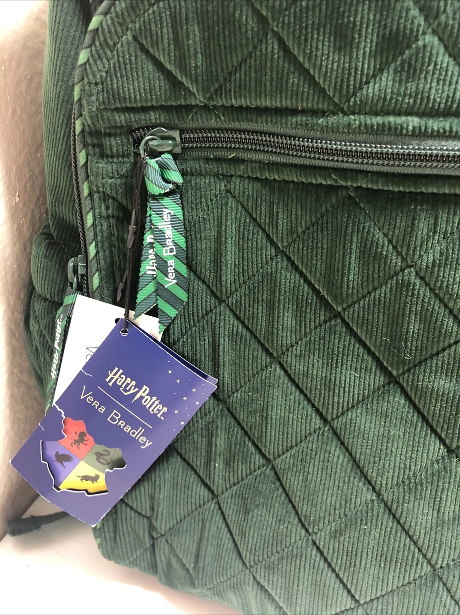 RARE Vera Bradley Harry Potter Slytherin Velvety Campus Backpack