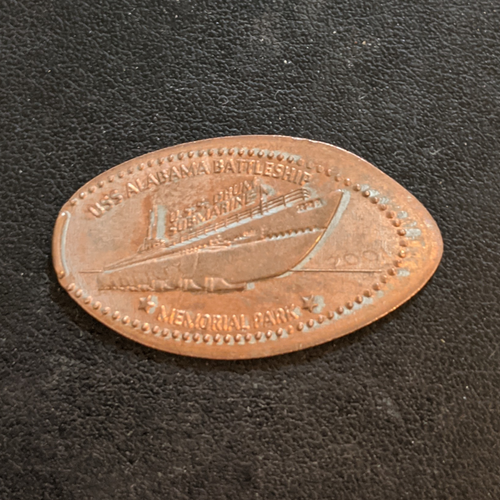 USS Drum Submarine Alabama Battleship Memorial Park - Press Coin Elongated Penny