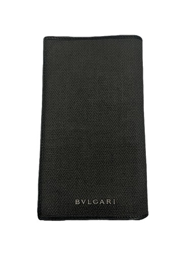 Bvlgari Black Leather Long Card Case | eBay