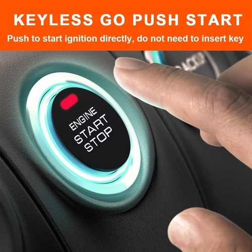 Car Ignition Switch Keyless Entry Remote Starter Engine Push Start Button Kits - Picture 4 of 15