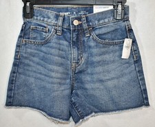 Old Navy Denim Jean Shorts Size 10 Adjustable Waist Girl's Cut-Offs