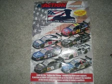 ACTION RACING COLLECTABLES NASCAR "SALUTE THE TROOPS" PRE-ORDER POSTER!