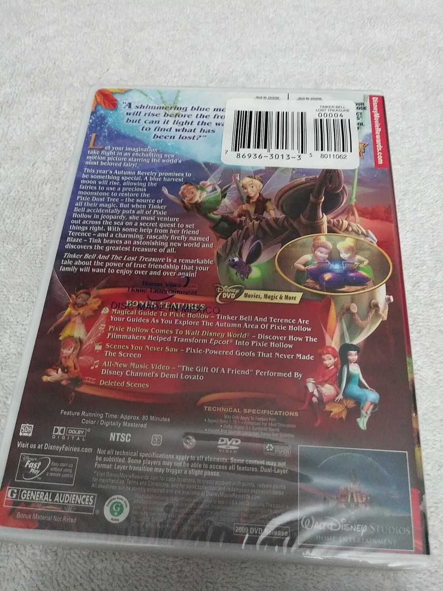 TINKERBELL AND THE LOST TREASURE - Disney Tinker Bell Movie DVD