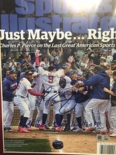 javier baez signed Sports Illustrated Magazine Inscription Mlb Coa Blue Sharpie