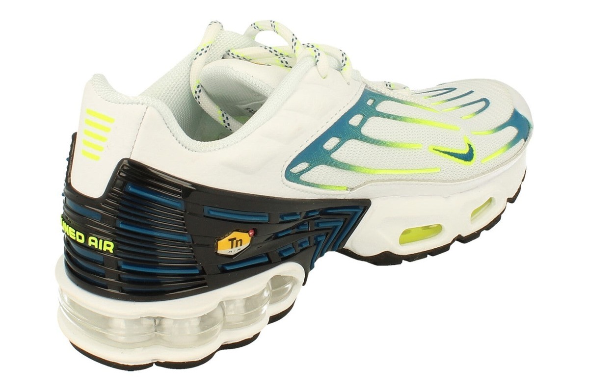 Nike Air Max Plus 3 TN White Volt Logo Sneakers Shoes