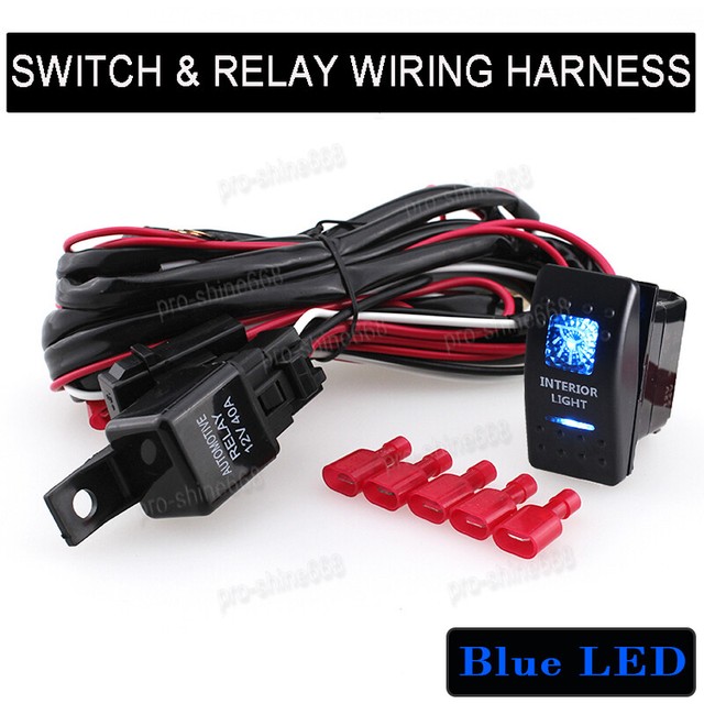 Auto Interior Lights Switch Backlit Car Bar Offroad Relay