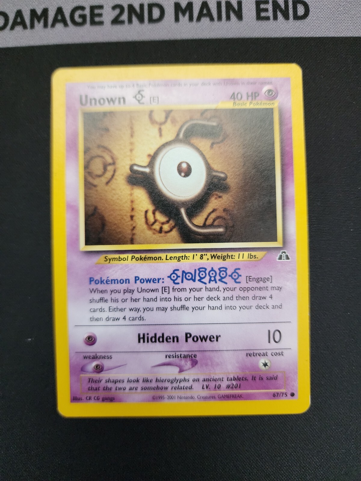 UNOWN E - 67/75 - Neo Discovery - Pokemon Card - Lp