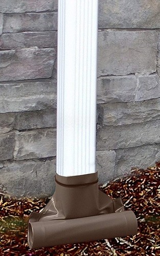 (6) ea Thermwell DE46BR 46" Brown Roll Out Roll Up Automatic Downspout Extenders - Picture 3 of 6