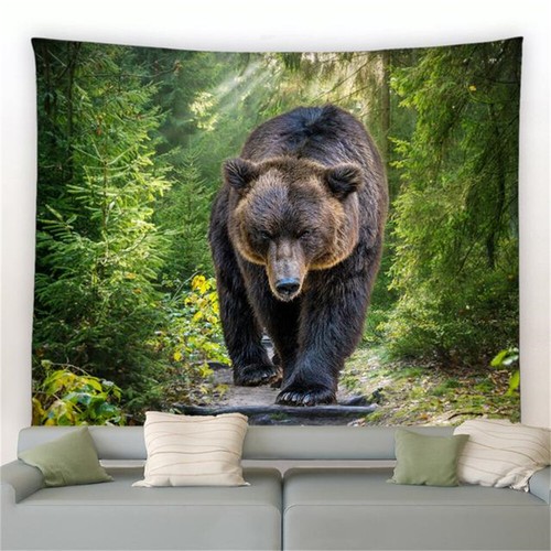 Large Marble Tapestry Jungle Animals Wall Hanging Bedspread Bedroom Background - Picture 17 of 22