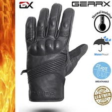 Liberty Leather Motorbike Gloves Waterproof Thermal Motorcycle Protection