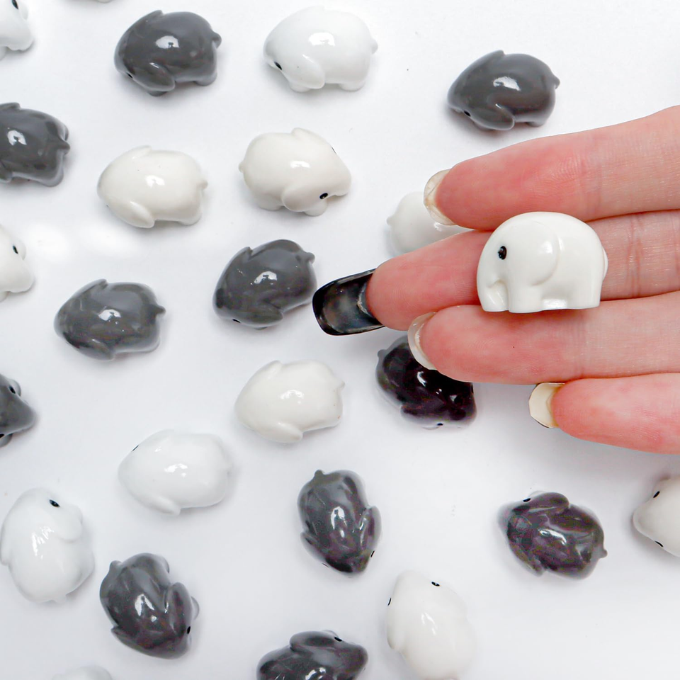 24 Pcs Mini Elephant Figurines Miniature Elephants Mini Resin Elephants