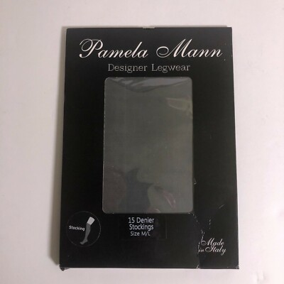 Pamela Mann Design Legwear 15 Denier Stockings Size M/L