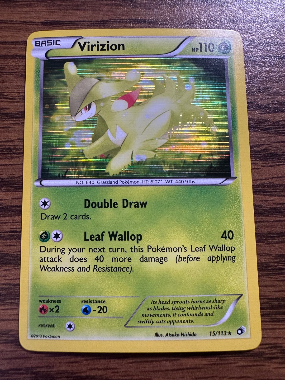 Virizion 15/113 Legendary Treasures Holo