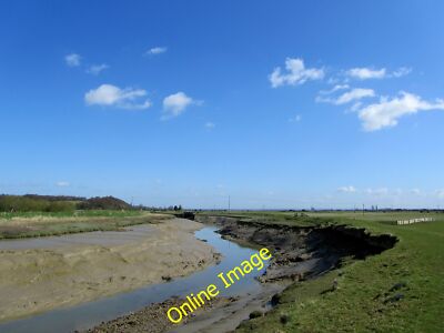 Photo 12x8 River Rother Rye Tidal river sandwiched between mudflats, seen  c2013