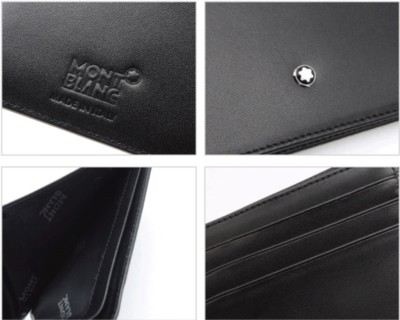 MontBlanc Men's Meisterstuck Black Leather Wallet 6cc #14548