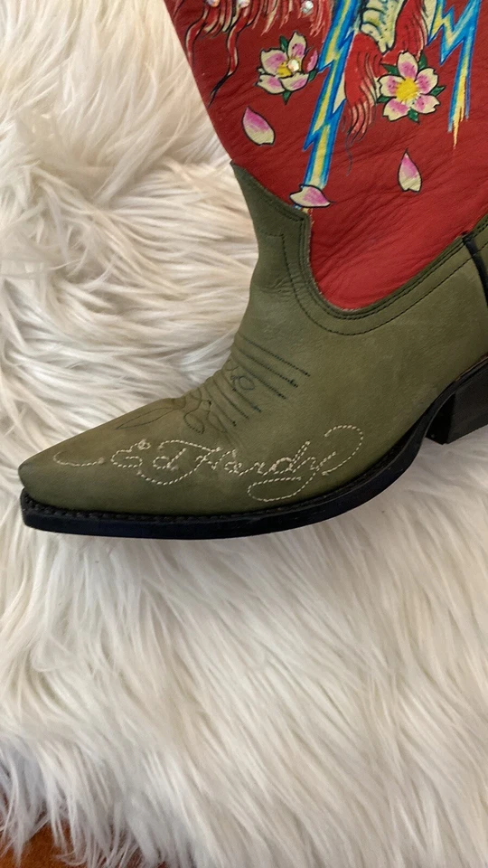 Botas de cuero ED Hardy vintage Y2K raras Foto 4 de 4