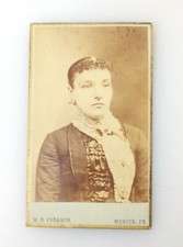 Serious Looking Woman CDV Antique Photo