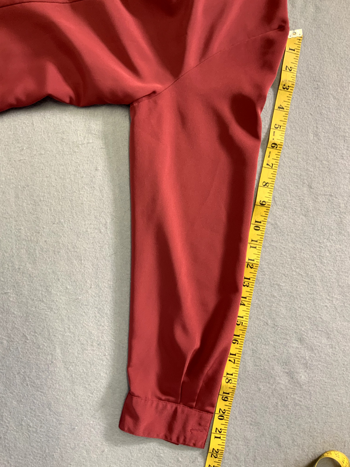 Vintage Pendleton Button Up Blouse Cranberry Long… - image 9