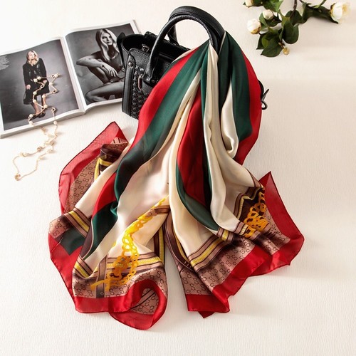 Women Lady Winter Quality Elegant Luxury Style Print Large Silk Scarf Wrap Shawl - Picture 14 of 15