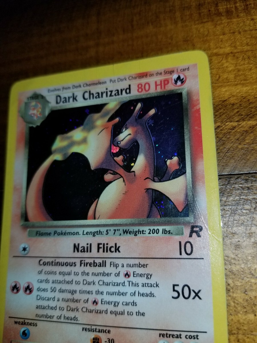 ポケモン - Dark Charizard 1ED わるいリザードン ロケット団 4/82 DARK CHARIZARD 4/82 Holo Rare Team Rocket Unlimited Pokemon