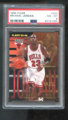 1995-96 Fleer #323 Michael Jordan PSA 8 Graded Basketball Card NBA