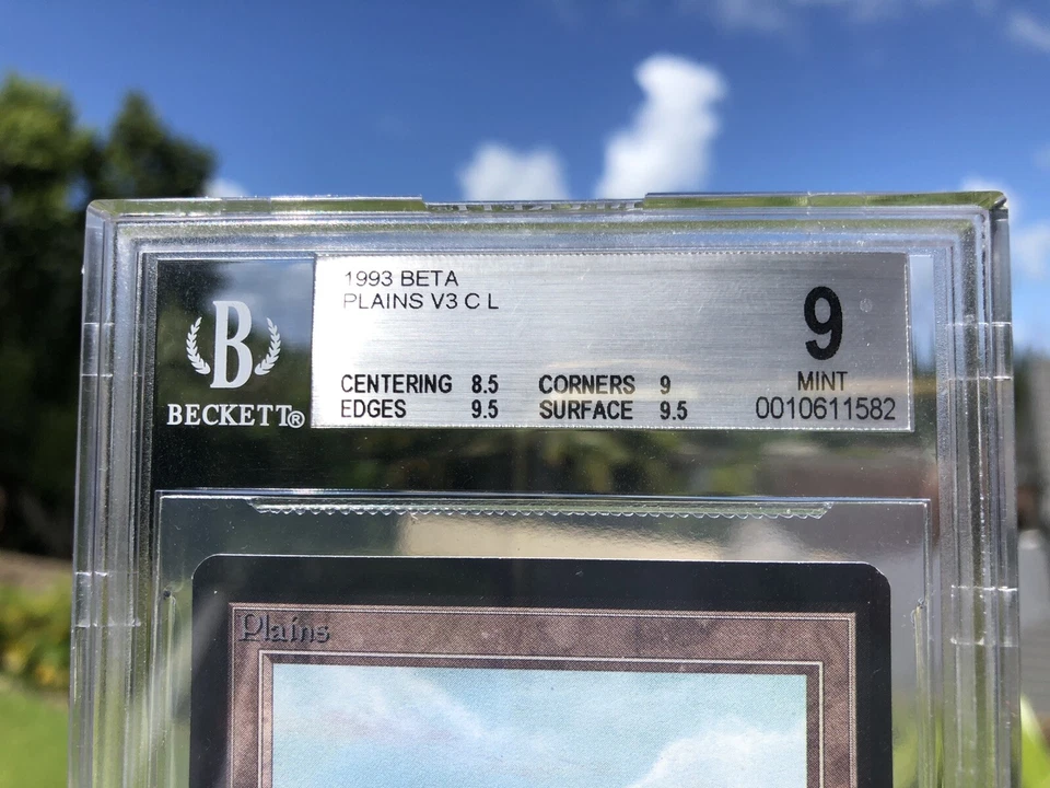 PLAINS V3, BETA, 1993 MTG, BGS 9.0, GRADED "MINT"! - Image 3 of 4