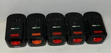 BLACK & DECKER HPB18 18V Battery Lot of 5 For Parts or Repair BD FireStorm OEM