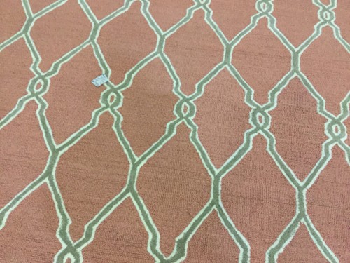 CORAL / IVORY 9' X 12' Back Stain Rug, Reduced Price 1172660925 CAM352W-9 - Picture 2 of 4