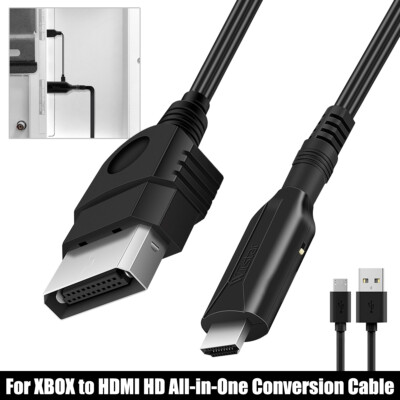 1x Original Xbox to HDMI Converter Adapter For Microsoft Xbox Console  Controller