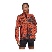 Adidas Running Fast Running Jacket HL1995 Orange / Black Size Small New Women  s