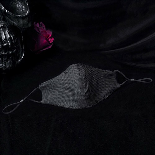 Gothic Gorgeous Style Face Accessories Embroidery Adjustable Buckle Black Mask - Picture 3 of 10