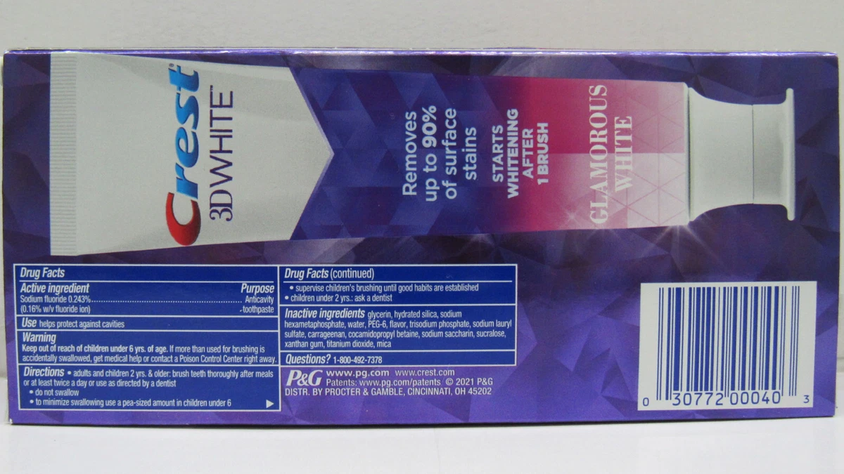 Crest 3d luxe glamorous white toothpaste deals