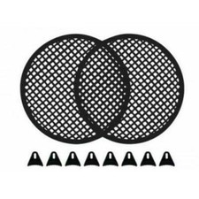 Two 8" Universal Metal Speaker Subwoofer Grill Mesh Cover Clips Screws Guard