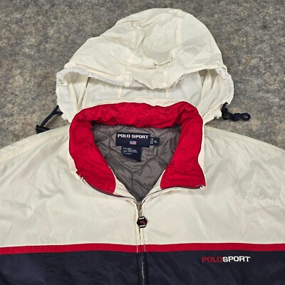 ジャケット・アウター POLO SPORT 90s Logo P Coat Polo Sport Ralph Lauren Mens XL Jacket Rare Vintage 90s